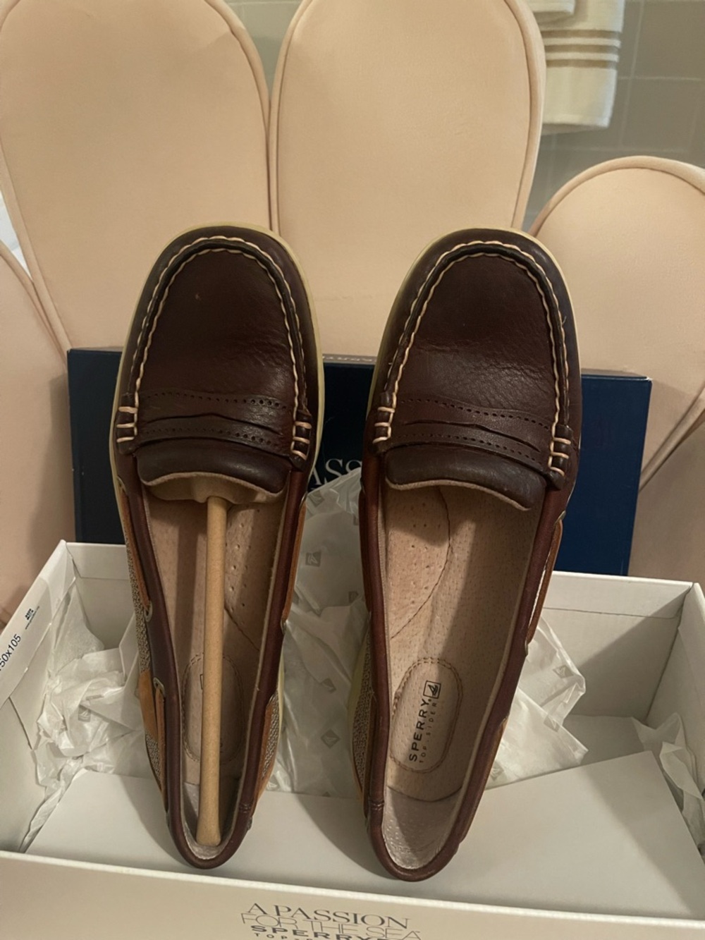 Sperry Women's Dark Brown Leather Penny Loafers
